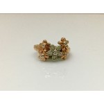Two Tone Diamond Daisy Cluster Ring